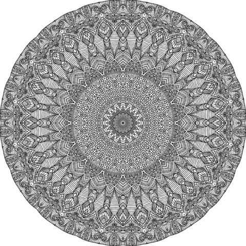 Soaring Mandala Coloring Page